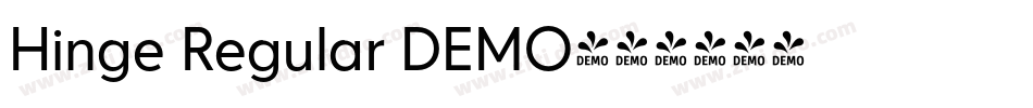 Hinge Regular DEMO字体转换